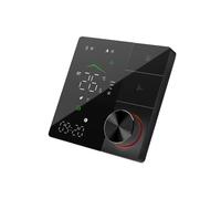 Tuya WiFi Smart Central Air, Interrupteur De Thermostat De Climatisation, Contrôleur De Bouton De Refroidissement De Chauffage 3 Vitesses(Black,4P-No WiFi)