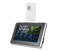 Tuya WiFi Station Météo Écran Couleur APP Contrôle Intérieur Extérieur Thermomètre Hygromètre 5 Jours Prévisions Météo 3 Réveils Moniteur Précis(1 Sensor)