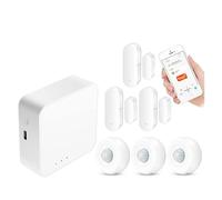 TUYA WiFi ZigBee Bluetooth Smart Accueil Système d'alarme Ouverte Hub Life App Travail à Distance Installation Rapide(A 600MAH)