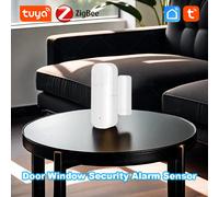 Tuya Zigbee - capteur de porte fenêtre intelligent, alarme de sécurité pour maison intelligente, détecteur de Contact antivol magnétique sans fil, moniteur à distance avec application Version Zigbee
