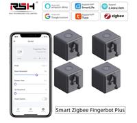 Tuya Zigbee Fingerbot Plus commutateur de doigt intelligent bouton poussoir APP minuterie commande vocale fonctionne avec Alexa Google Home Assistant 1pc Fingerbot black