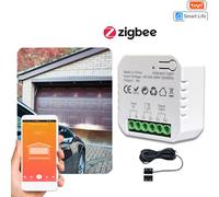 Tuya ZigBee Garage Door Opener Controller Mobilephone APP Remotely Control Compatible with Alexa Home for Voice Control Gateways Needed