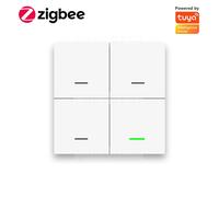 Tuya Zigbee - interrupteur de scène intelligent sans fil, 4 boutons, 12 Modes, éclairage automatique domestique, contrôleur de boutons de scène, besoin de passerelle ZigBee