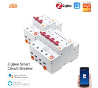 TUYA ZigBee RCBO compteur d'énergie intelligent Kwh mesure surveillance disjoncteur minuterie relais avec Protection contre les fuites 2P 4P63A