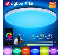 Tuya Zigbee Smart LED plafonnier WiFi chambre décor plafonnier App commande vocale Alexa/Google rond plafonniers salon