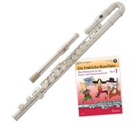 Tuyama TFL-212 Flûte traversière en C (avec 2 têtes) + 1 manuel d'apprentissage (kit de démarrage)