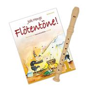Tuyama TFS18D Flûte à bec (système de poignée allemand) + livre de partitions « Beaucoup de tons de flûte » (bande 1) Kit de démarrage le kit éprouvé pour les débutants ISBN 9783940069757 VHR 3617CD