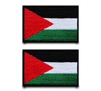 Tuyatezhi 2pcs Patch Drapeau Palestine, Patch Tactique Brode, Anneaux Crochets Militaire, Pour Gilets, Sacs, Vêtements, Vestes, Chapeau