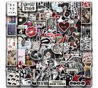 Tuyatezhi Lot de 100 autocollants Y2K Downtown Girls multicolores en vinyle, découpés, imperméables, protection solaire, style Y2K, parfaits pour bouteilles d'eau, ordinateurs, vélos, murs