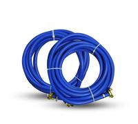 Tuyau à air Compresseur K2 10 mm compatible avec les machines PFT G4 Pièces de rechange avec raccord rapide GEKA 1/2 et collier de serrage Puissance maximale 20 bar (15 mètres)