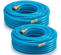 2x Tuyau à air comprimé 15m max 15 bar raccord rapide 1/4' épaisseur 3mm tuyau pour appareils pneumatiques bricolage atelier
