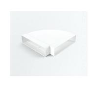 ELICA raccord horizontale courbe 90 KIT0121016 218x55 mm pour hotte en recyclage NIKOLATESLA (Blanc - plastique)