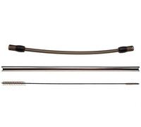 Tuyau à lait 12004554 + tube à lait en acier inoxydable 13962 + brosse double 3/7 mm compatible avec les machines à café Siemens EQ6, Bosch VeroAroma