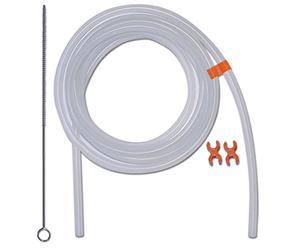 Tuyau à lait de rechange de 2 m - Brosse de nettoyage - Clips pour machine à café automatique - Compatible avec Jura, Siemens, Bosch, Saeco, Melitta, Krups, Severin, Philips