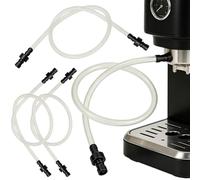 Tuyau à lait pour machine à café - Kit mousseur à lait | Silicone | Tuyaux de rechange transparents de 38,1 cm, 8 connecteurs inclus, tube flexible pour cuisine, bureau, bar, appartement