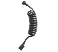 Tuyau à ressort flexible de 2 m, bouchon en cuivre, accessoire de douche pour bidet et WC, pratique et anti-enroulement (noir)