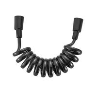 Tuyau à ressort rétractable de 1,5 m Le tuyau de douche rétractable flexible convient à la douche à main, convient au jet de bidet de toilette de première classe (noir/gris)(schwarz)