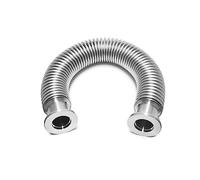 Tuyau à soufflet ondulé en métal avec bride ISO-KF, construction en acier inoxydable pour applications industrielles