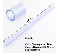 Tuyau acrylique en PVC 9 couleurs,diamètre extérieur 20 50mm,Tube d'aquarium de jardin,système d'irrigation domestique,tuyau d'eau pour Aquaculture 49 -Transparent blue-Outer diameter 25mm
