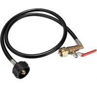 Tuyau adaptateur de propane, adaptateur de réservoir de propane QCC-1 de 1,9 m avec robinet à boisseau sphérique pour tuyaux de gaz, camping, barbecue, grill
