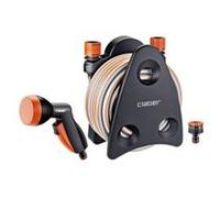 Tuyau arrosage 10m CLABER équipé Lance + raccords rapides devidoir fixe ou portable
