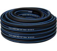 Tuyau arrosage 20m Tuyaux d'arrosage 13mm(1/2 Zoll) 4 couches 25 Bar Robuste et durable Portable Outdoor Compressor Tuyau d'arrosage Flexible Robuste Gurable Anti-courbure Noir/Bleu