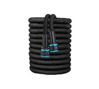 tuyau arrosage 25-100FT jardin tuyau d'arrosage connecteur rapide eau extensible lavage de voiture nettoyage Flexible outil d'irrigation(Black,50FT-15m)