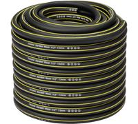 Tuyau arrosage 50m Tuyaux d'arrosage 13mm(1/2 Zoll) 4 couches 25 Bar Robuste et durable Portable Outdoor Compressor Tuyau d'arrosage Flexible Robuste Gurable Anti-courbure Noir/jaune