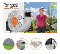 Tuyau arrosage CLABER mural dévidoir 20 mètres diam 12 mm Rool Up Rembobinage automatique fixation haute résistance