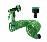 Tuyau Arrosage Extensible Tuyau d'arrosage de jardin 7,5 à 30 m avec buse multifonctionnelle, tuyau ressort en plastique for lavage voiture(3/4''_30M)