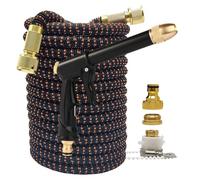 tuyau arrosage Tuyau d'arrosage extensible de voiture lavage à haute pression 2.5-30 mètres buse tuyaux flexibles for les irrigations extérieures ferme maison(Hose with Nozzle 3,100ft)