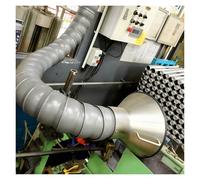 Tuyau Articulé Bras collecteur d'aspiration flexible en plastique avec hotte et tuyau articulé de 1 m, 1,5 m, 1,5 m, 2 m, 2,5 m et 3 m, for laboratoire et atelier(L-1.5M/4.9ft,OD160mm/6.3")