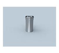 Tuyau Bertrams Polyline LAS 42RL1000-80 1000 mm, DN 80 /125, intérieur, acier inoxydable