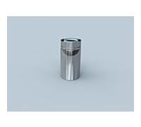 Tuyau Bertrams Polyline LAS 42RL500-A80 500 mm, DN 80 /125, extérieur, acier inoxydable