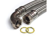 Tuyau Blindé 1 1/4"ÜM x 1 1/4"ÜM Coude, Tuyau flexible DN32 pour l'eau potable - 1,00m / 1.000mm