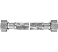 Tuyau blindé DN15 1/2" ÜM x DN15 1/2" ÜM 2000 mm de longueur en acier inoxydable Tuyau flexible de pression pour robinet