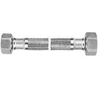 Tuyau blindé DN15 1/2" ÜM x DN20 3/4" ÜM 500 mm de longueur en acier inoxydable Tuyau flexible de pression pour robinet