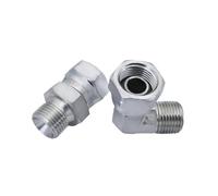Tuyau britannique 1/8 "1/4" 3/8 "1/2" filetage BSPT, cône à 60 degrés, coude droit, tuyau d'huile hydraulique, Joint de Transition, raccords hydrauliques, 1 pièces(2B9,3/8")