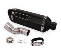 Tuyau Central D'échappement De Moto pour CBR1000RR 2017 2018 2019 2020 Système D'échappement Slip on 51mm Mid Connect Link Tube Tip Acier Fin Peut Accessoires Moto Intermédiaire(C2)