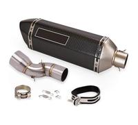 Tuyau Central D'échappement De Moto pour CBR1000RR 2017 2018 2019 2020 Système D'échappement Slip on 51mm Mid Connect Link Tube Tip Acier Fin Peut Accessoires Moto Intermédiaire(A2)