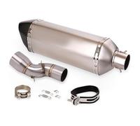 Tuyau Central D'échappement De Moto pour CBR1000RR 2017 2018 2019 2020 Système D'échappement Slip on 51mm Mid Connect Link Tube Tip Acier Fin Peut Accessoires Moto Intermédiaire(B3)