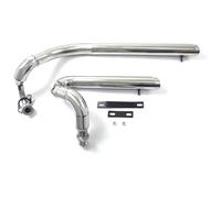 Tuyau Central D'échappement Moto pour Yamaha pour Drag pour Star pour V 650 650A XVS650 DS650 XVS400 Tuyau D'échappement De Moto Toutes Saisons avec Silencieux Intermédiaire(1)