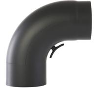 Tuyau Cheminée Coude - Kamino-Flam - 90° - Ø 150 mm - Acier Laqué Senotherm - Noir