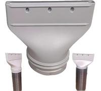 Tuyau Climatiseur Mobile Adaptateur Plat 13/15 Cm, Accessoire Climatiseur Mobile Pour éVacuation, Raccord De Ventilation Compatible FenêTre Et Porte （Sans Canalisations D'Eau）