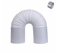 Tuyau Climatiseur Mobile,Extension Tube Rallonge Clim,Tuyau D'échappement de Climatisation Universel,Diamètre 13CM/15CM,Longueur 1M / 2M/ 3.0M(Rotation à droite - 15cm, 2M)