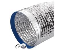 Tuyau Climatiseur Mobile, Gaine de Ventilation Flexible en Aluminium, Tuyau D'évacuation D'air, Conduit de Circulation D'air, Thermique et Silencieux, pour Culture Hydroponique, Ventilateur(5m,120mm)