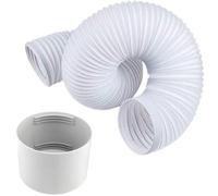 Tuyau Climatiseur Mobile, Tuyau D'évacuation D'air En Pvc Flexible Tube De Ventilation Universel Tuyaus Kit Pour Climatiseur Mobile Diamètre 13cm/15cm(with Adapter)