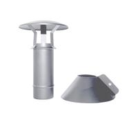 Tuyau coaxial inox D. 80/125 terminal vertical poêle à granulés CE fabriqué en Italie