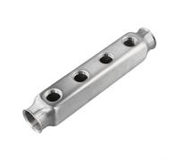 Tuyau collecteur de chauffage au sol en acier inoxydable avec filetage principal G1 et sorties de branche G1/2, espacement de sortie de 50 mm, épaisseur de paroi de 1,6 mm, température de