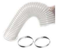 Tuyau collecteur de poussière en plastique PVC Tuyau de dépoussiérage en PVC 2 m, 5, 10, avec colliers serrage, résistant aux perforations, flexible et transparent(5m(16.4ft),75mm/3in)